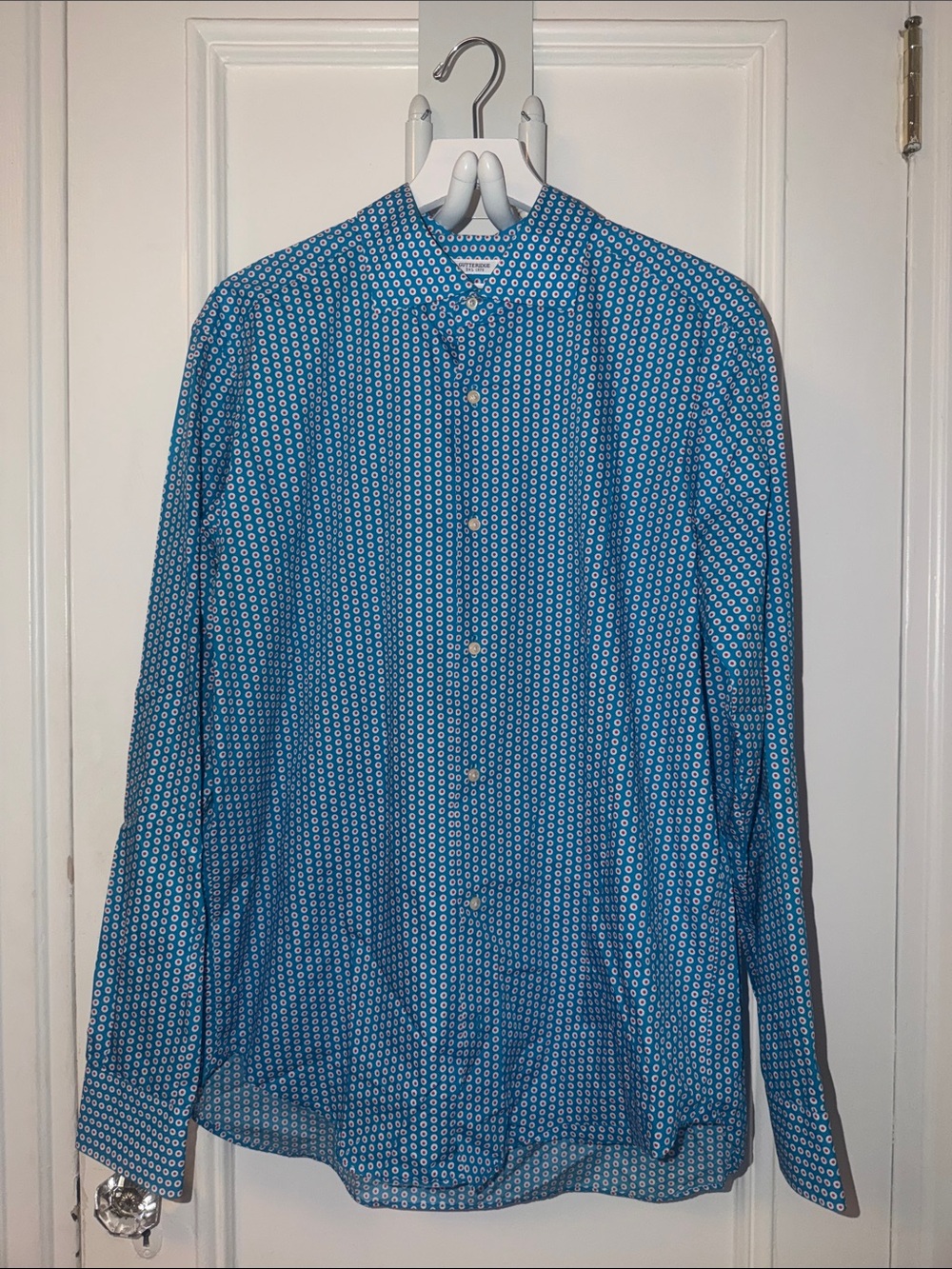 Gutteridge Blue Patterned Button-Down Shirt